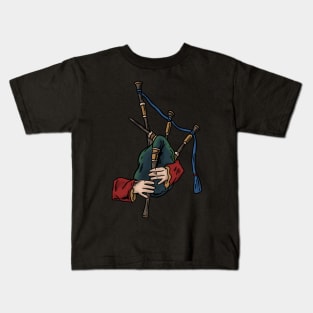 BAGPIPER PLAYER Kids T-Shirt